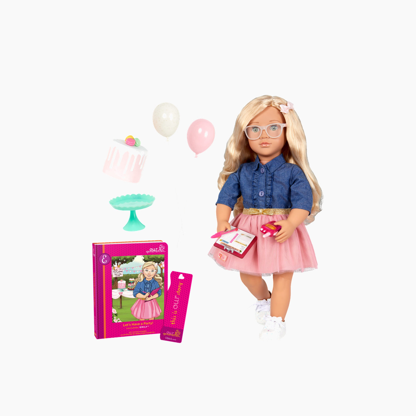 Our Generation Emily Posable 46Cm Party Planner Doll Our Generation Emily Posable 46Cm Party Planner Doll