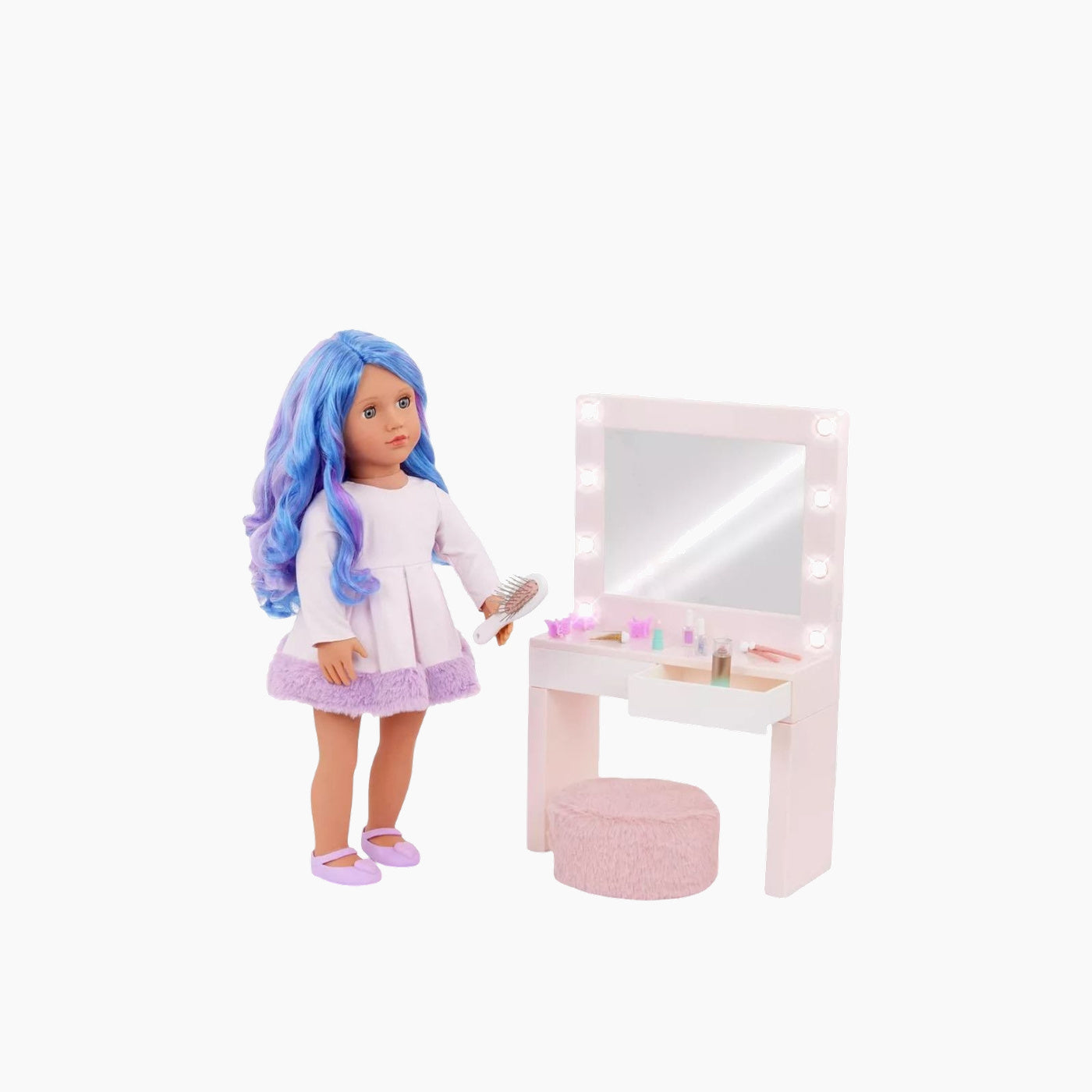 Our Generation Glam & Glow 46Cm Doll Vanity Table Our Generation Glam & Glow 46Cm Doll Vanity Table