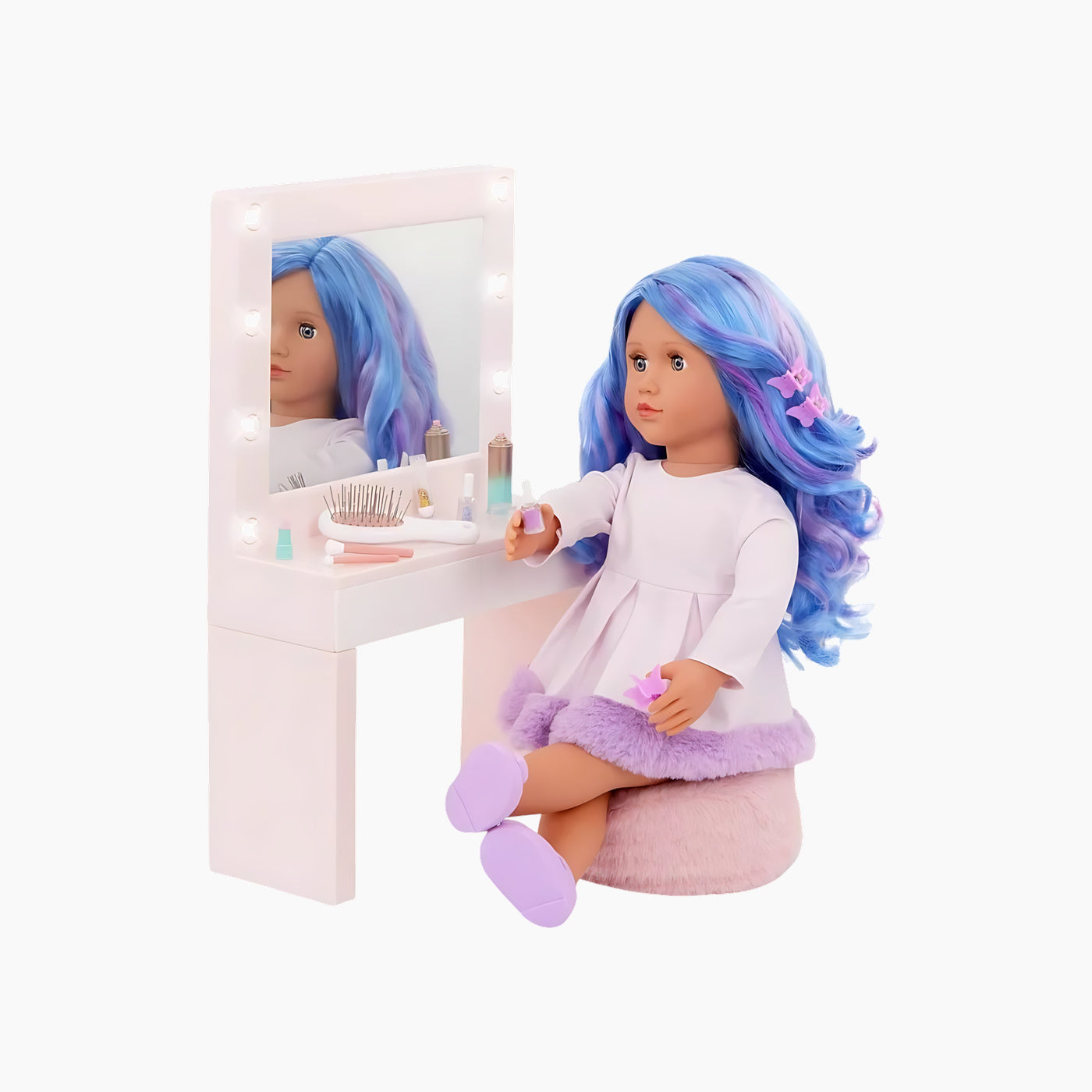Our Generation Glam & Glow 46Cm Doll Vanity Table Our Generation Glam & Glow 46Cm Doll Vanity Table