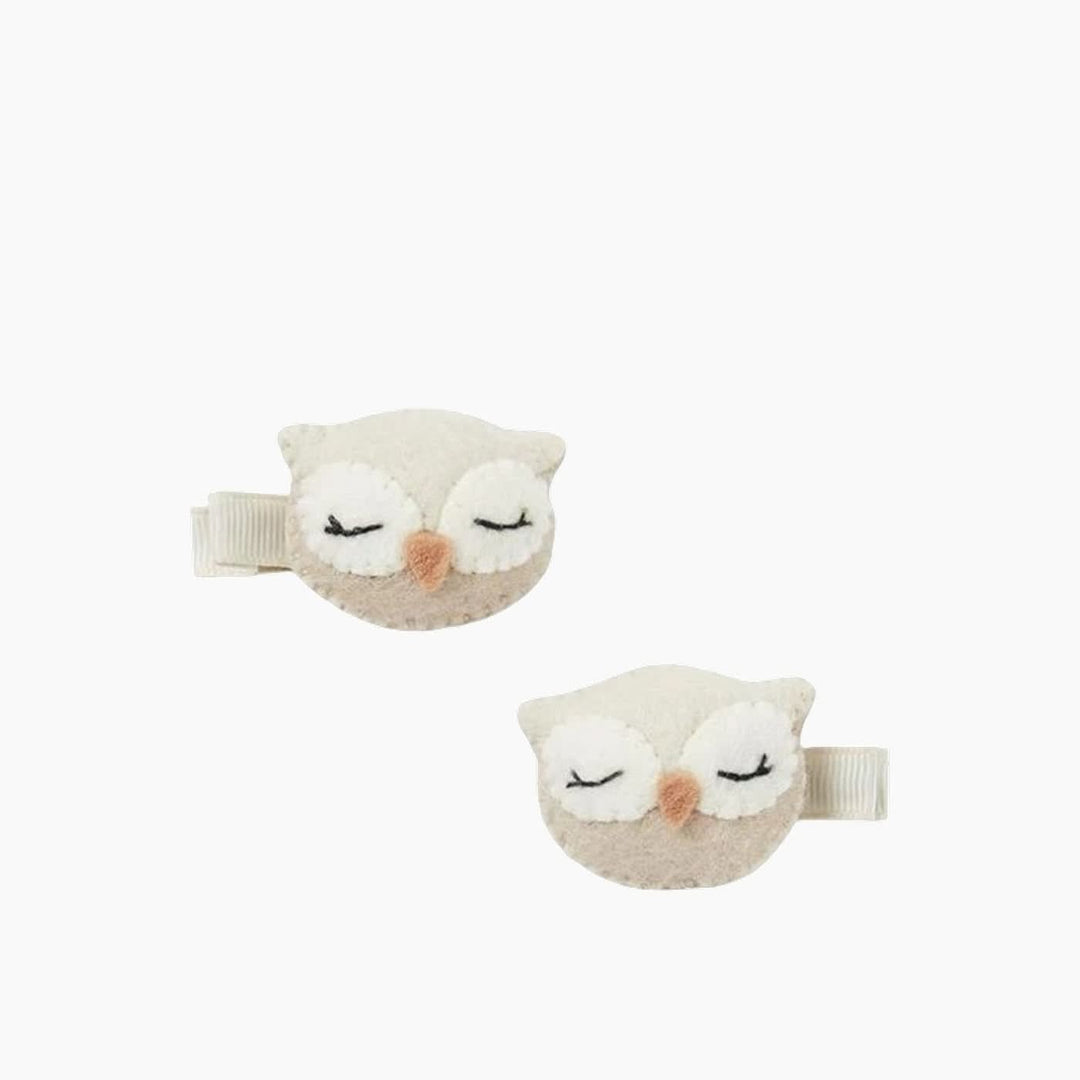Elegant Baby Owl Baby Barette Set