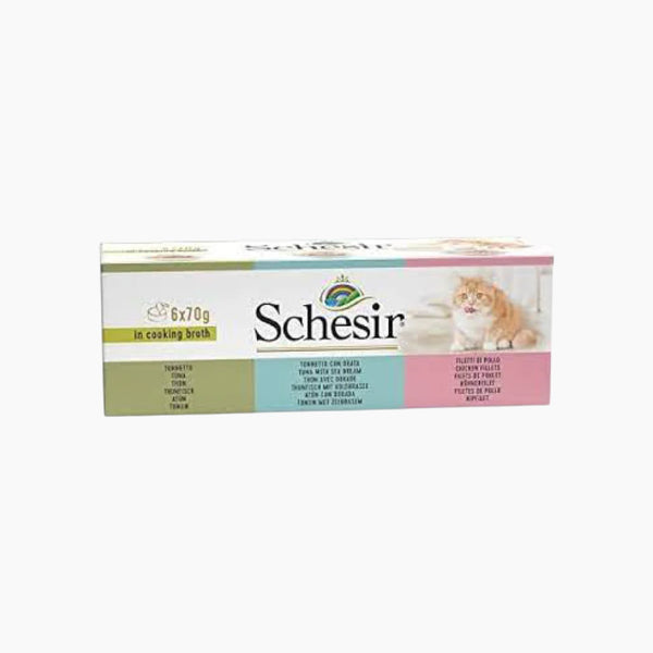 Schesir Cat Multi 8x6x70 gm in Broth