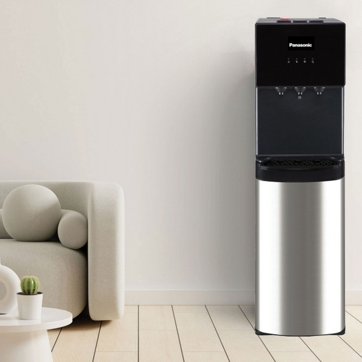 Panasonic Water Dispenser (Bottom Loading, 3-Taps, Bk-Ss)