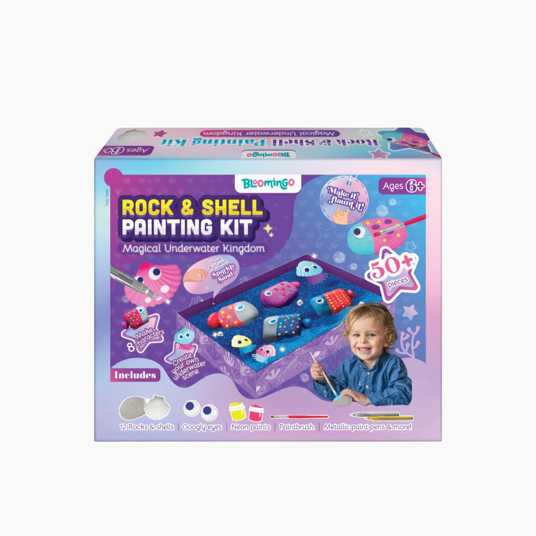 Pinca Rock &amp; Shell Painting Kit - Magical Underwater Kingdom