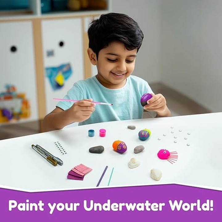Pinca Rock &amp; Shell Painting Kit - Magical Underwater Kingdom