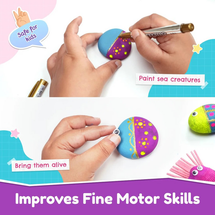 Pinca Rock &amp; Shell Painting Kit - Magical Underwater Kingdom