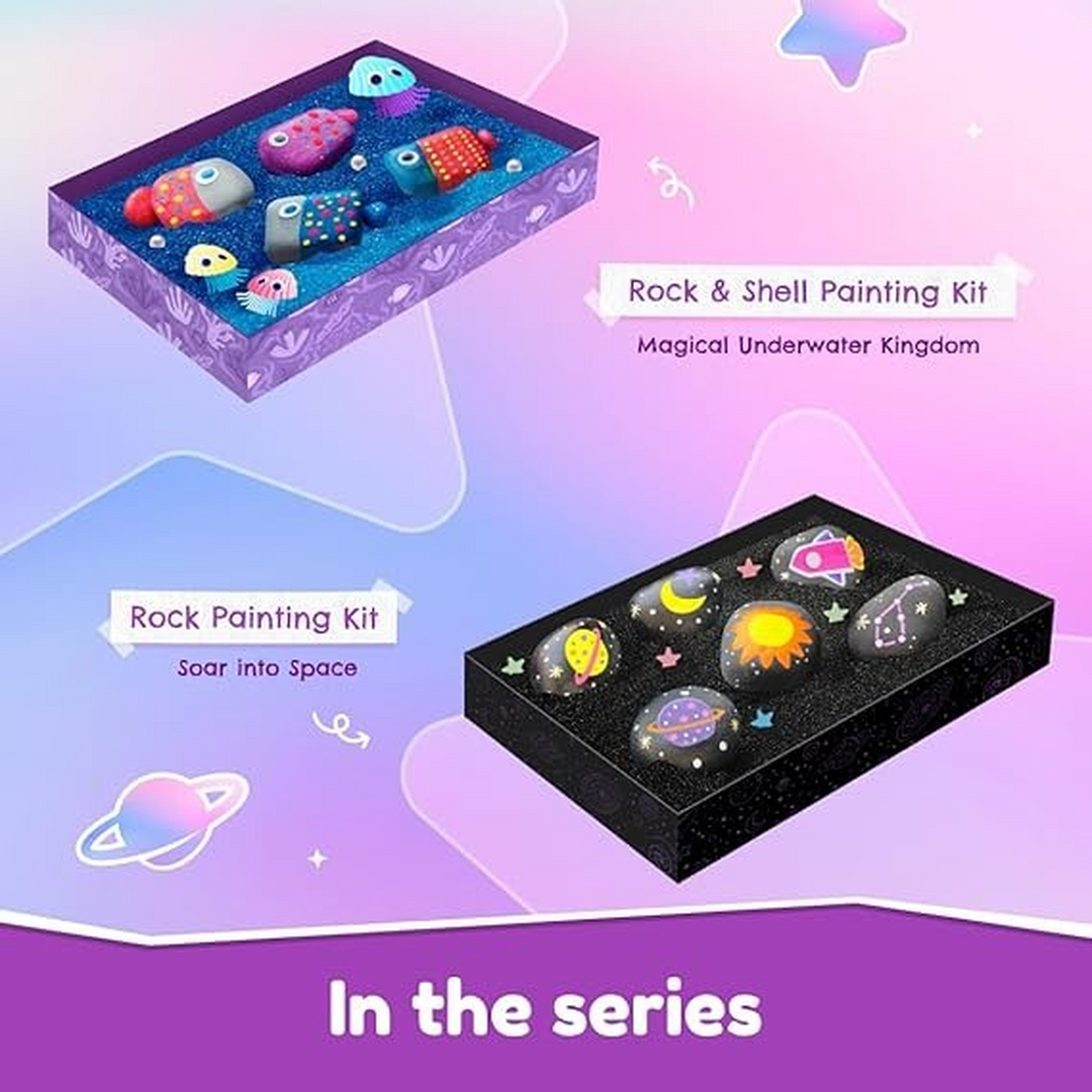 Pinca Rock &amp; Shell Painting Kit - Magical Underwater Kingdom