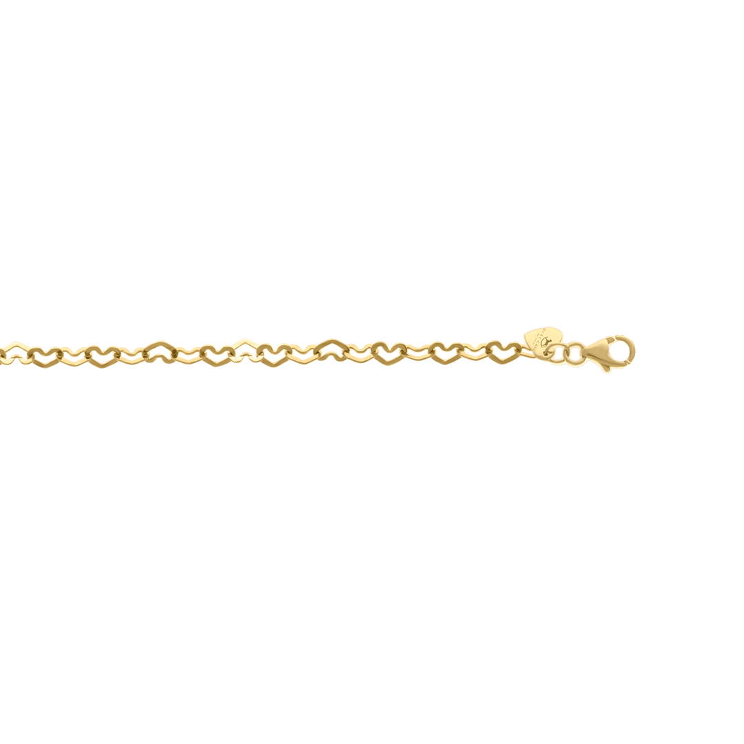 Baby Chic Fine Jewelry Heart Links Chain Bracelet