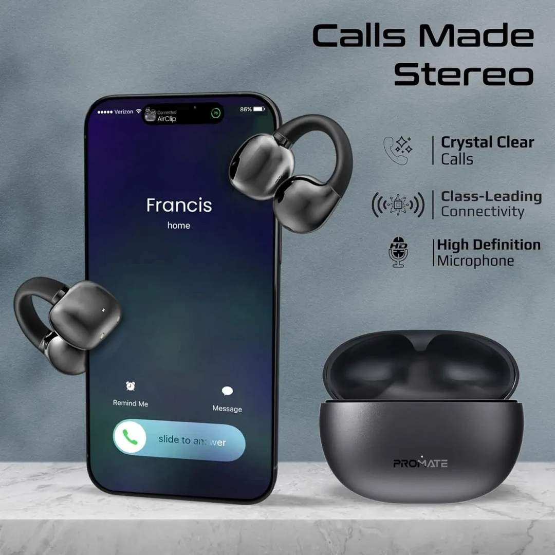 Promate AirClip AudioFit open-ear stereo earphones