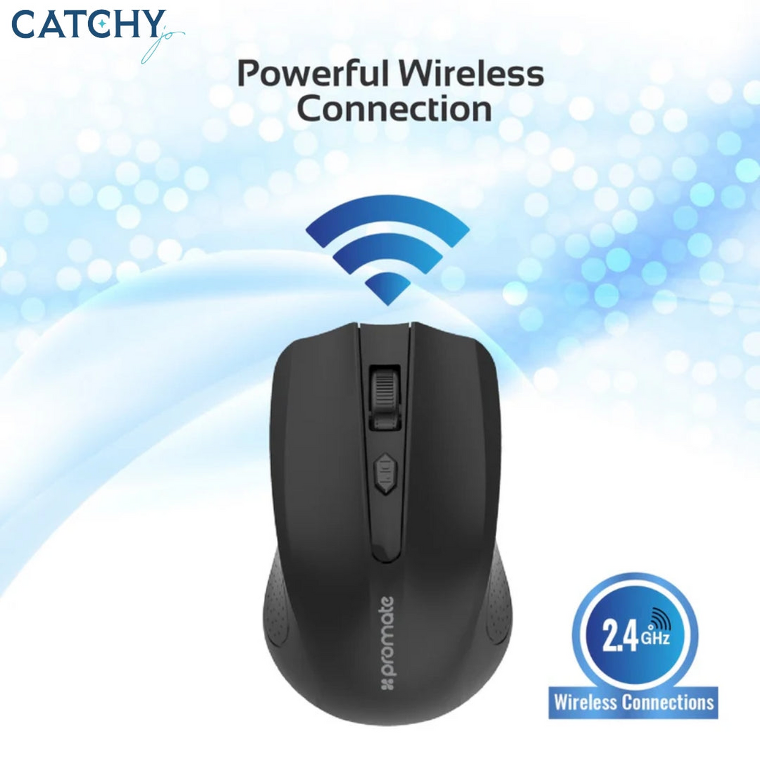 PROMATE Clix-8 Wireless Ergonomic Optical Mouse