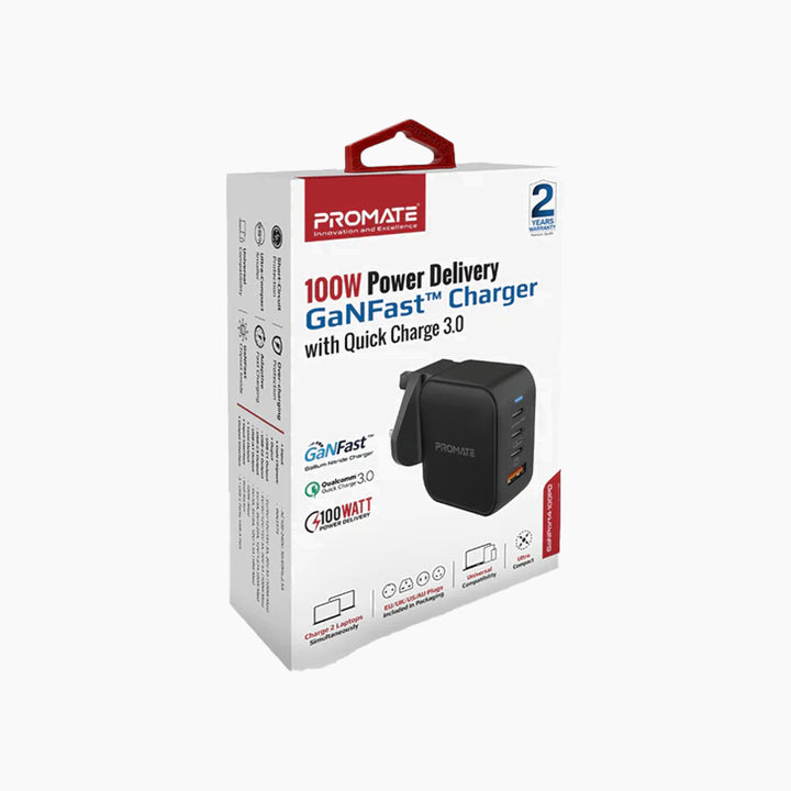 Promate 100W GaNPort4 charging adapter