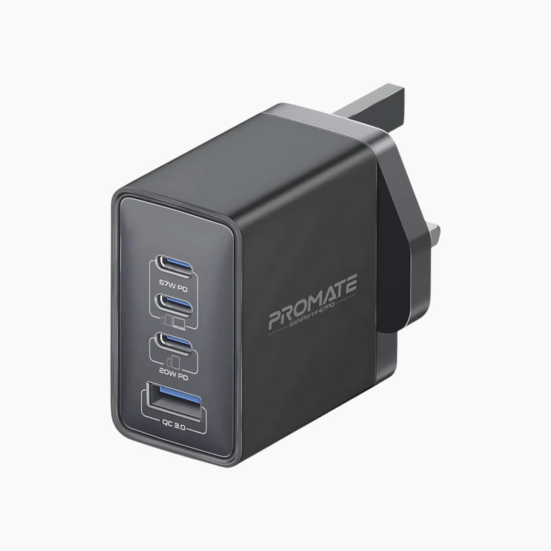 Promate GaNPort4-67W 67W dual USB-C power adapter