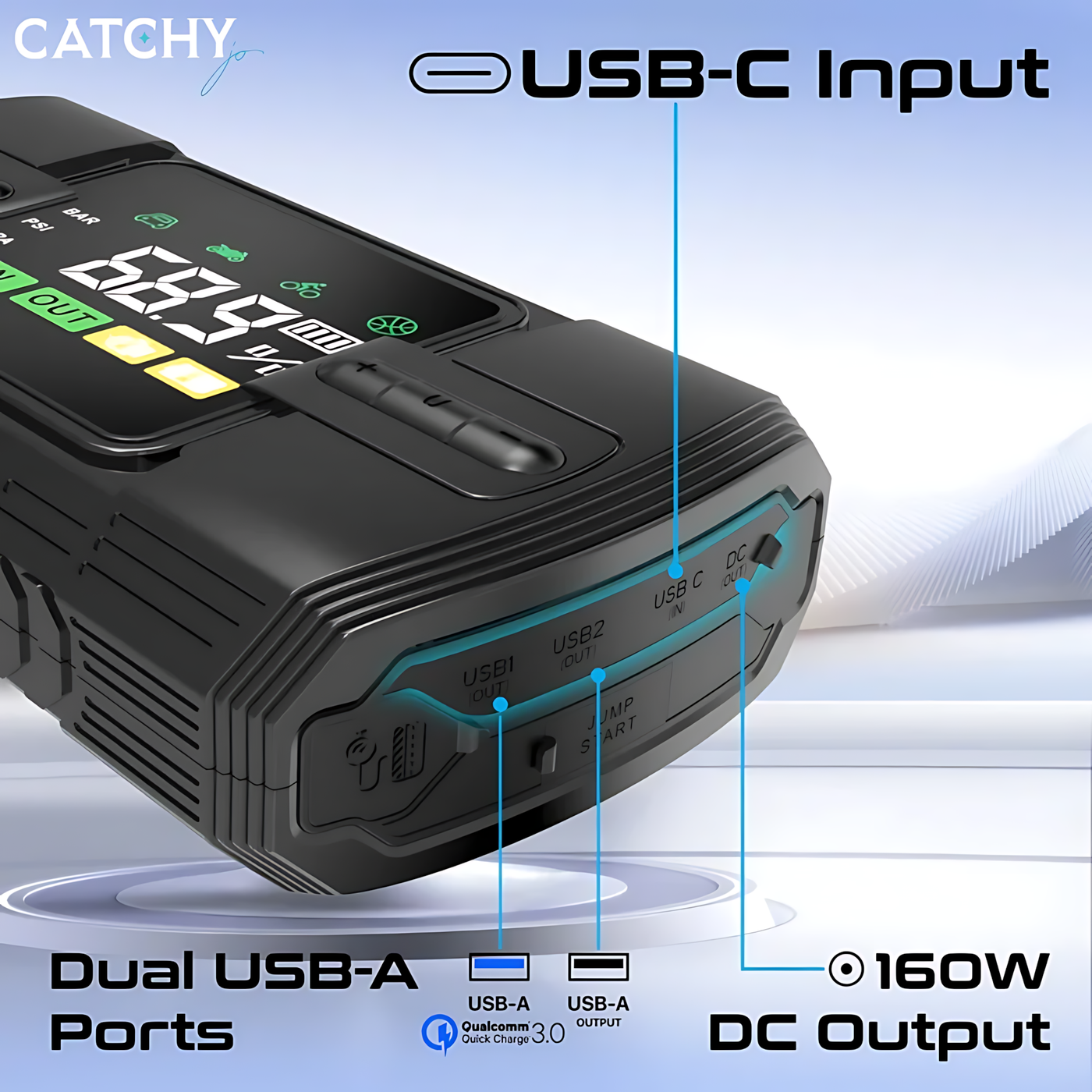 PROMATE PatrolPack-3 12000mAh jump starter