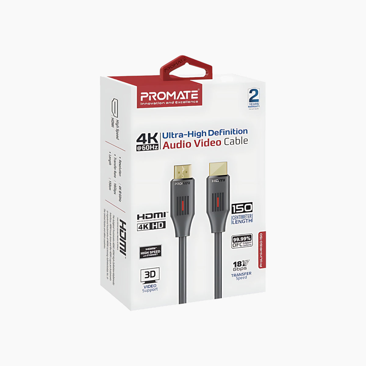 Promate ProLink4K60 3m HDMI cable