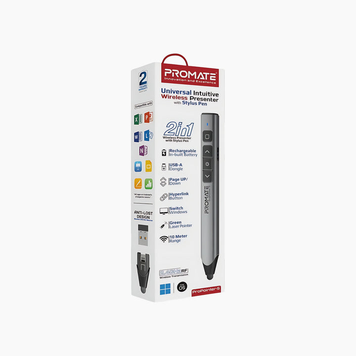 PROMATE ProPointer-S wireless presenter with integrated stylus pen