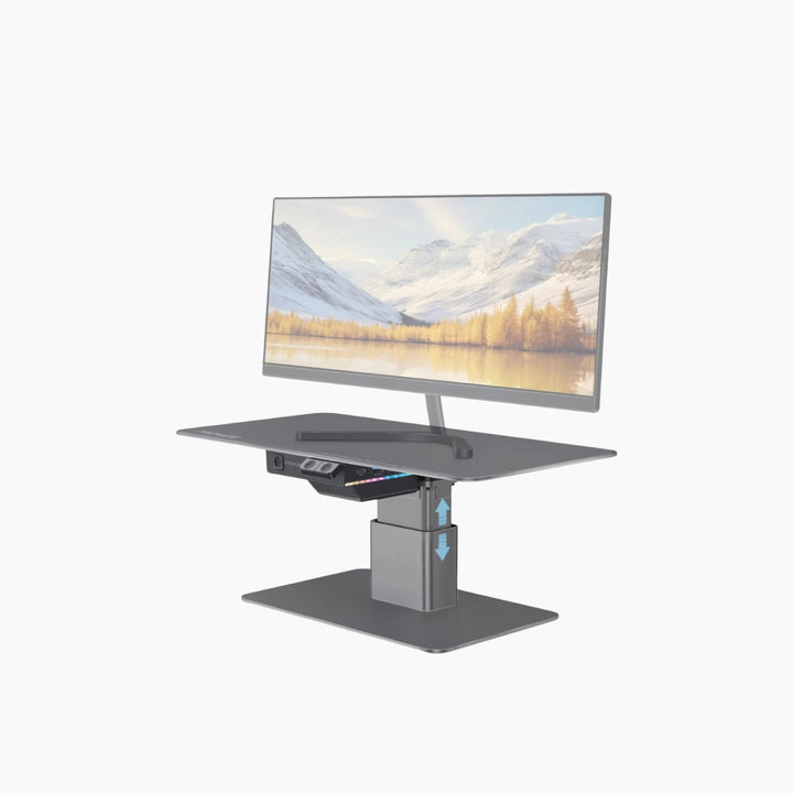 PROMATE Raizer motorized ergonomic monitor and laptop stand with USB hub