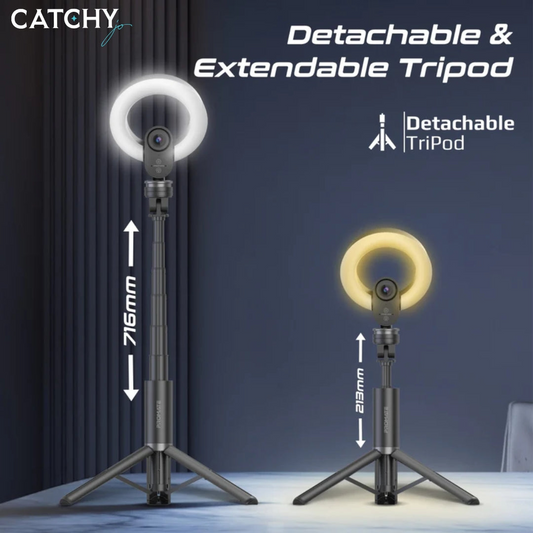 PROMATE VistaCam 2K Ultra-HD Webcam With Built-in Mic & Ring Light