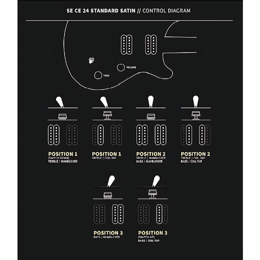 Prs SE CE 24 Standard Satin Charcoal