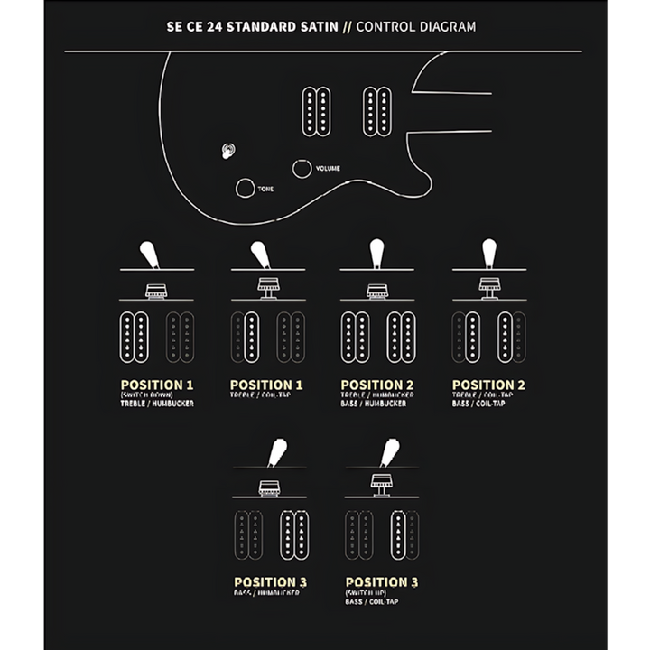 Prs SE CE 24 Standard Satin Charcoal
