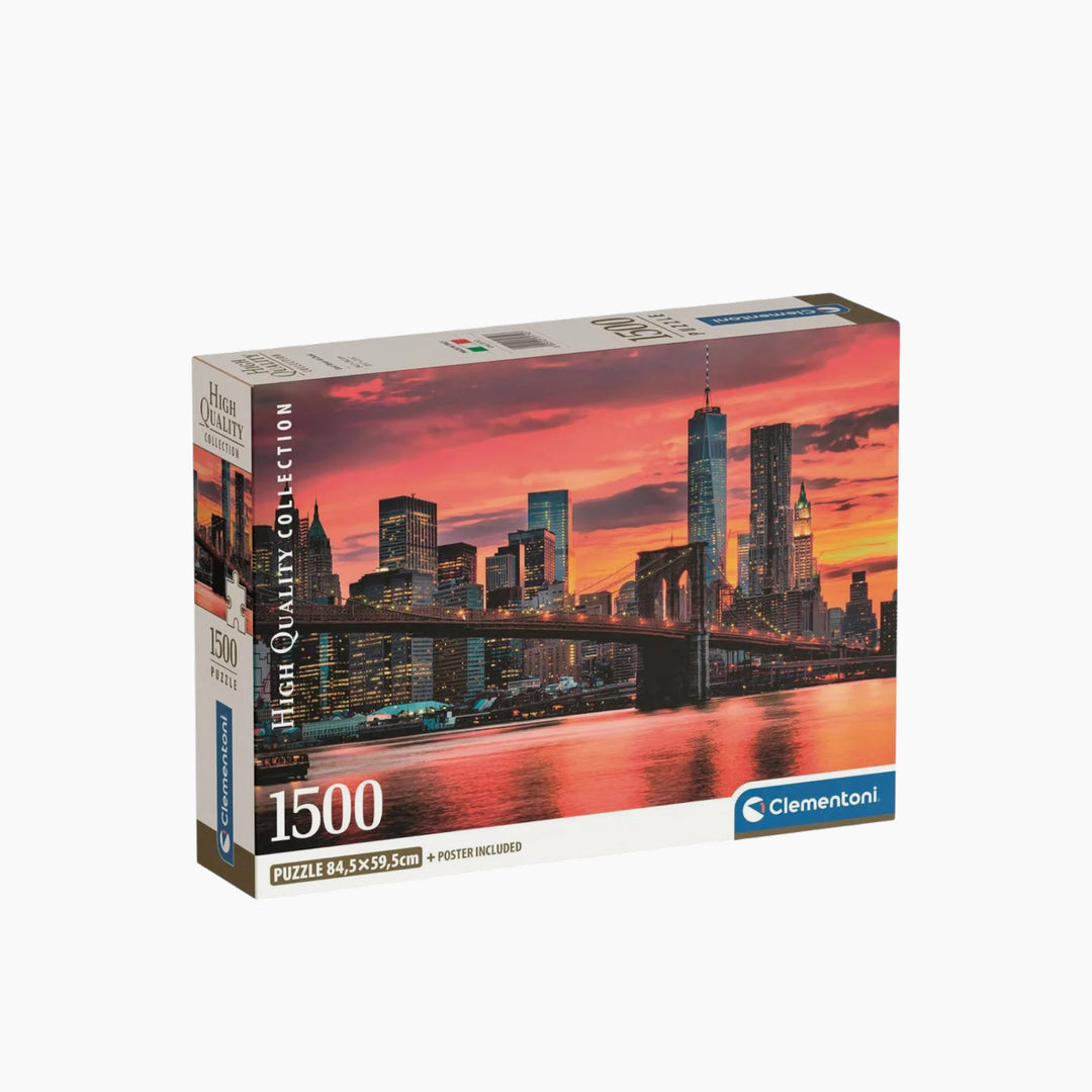 Clementoni East River At Dusk Compact Box  Puzzle - 1500 Pcs