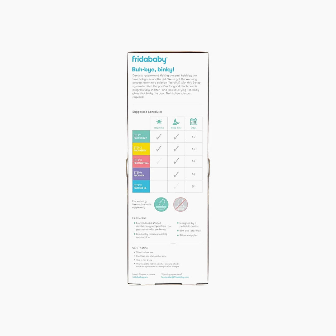 FridaBaby Paci Weaning System dentist-designed 5-step pacifier weaning solution