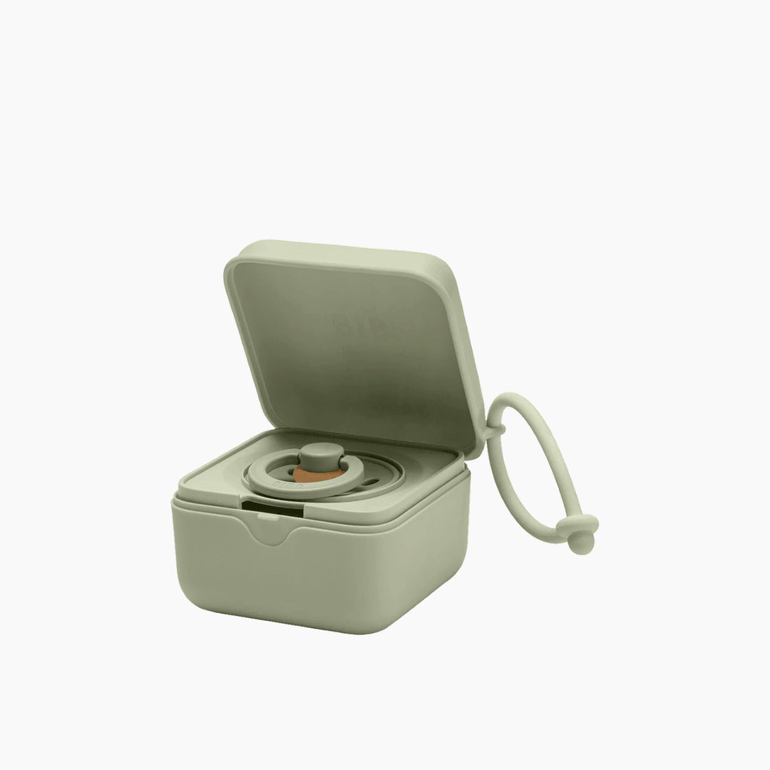 Bibs Pacifier Box for on-the-go storage and microwave sterilization
