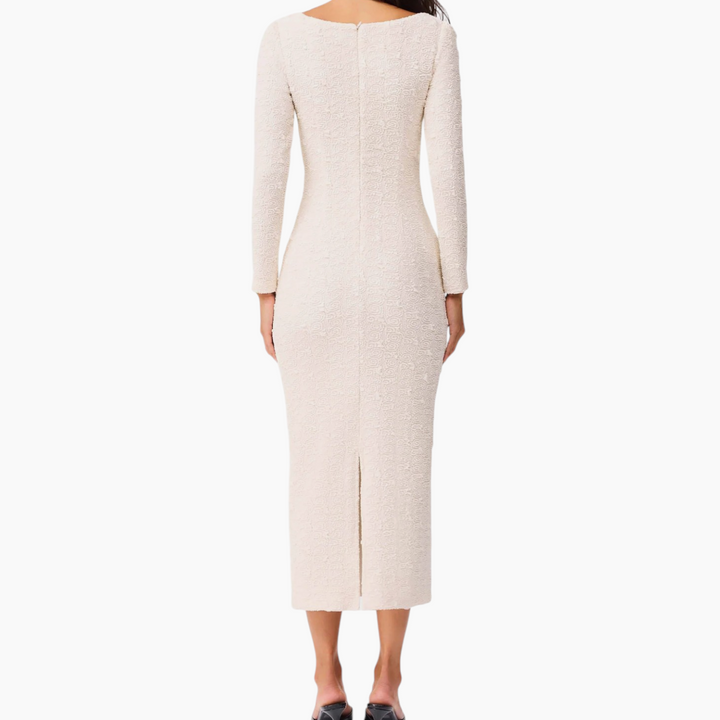 Elliatt Paloma Long Sleeve Midi Dress in Black and White