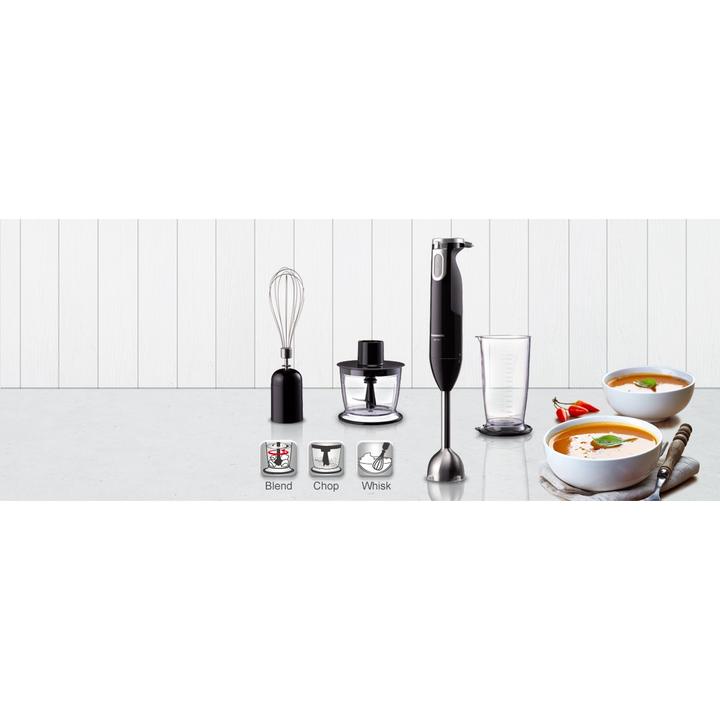Panasonic Hand Blender 600 W 4-Blades 3-Attachments Black