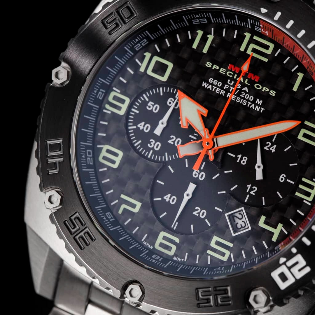 MTM Watches Patriot Black Steel 44MM