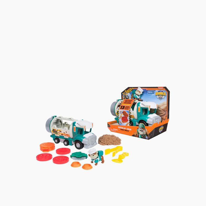 Spin Master Paw Patrol Rubble &amp; Crew Grandpa Gravel Construction Truck With Kinetic Sand And Accessories