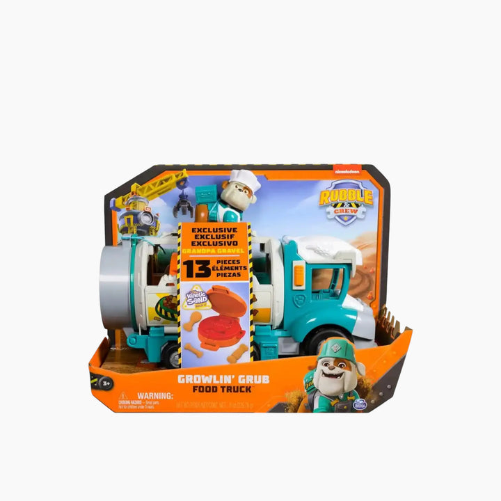 Spin Master Paw Patrol Rubble &amp; Crew Grandpa Gravel Construction Truck With Kinetic Sand And Accessories