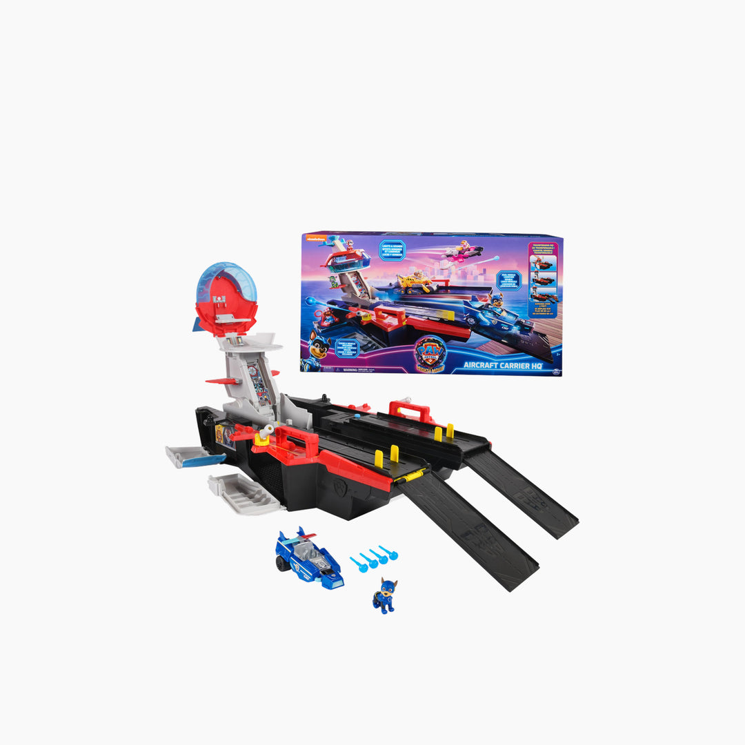 Spin Master Paw Patrol The Mighty Movie Aircraft Carrier Hq