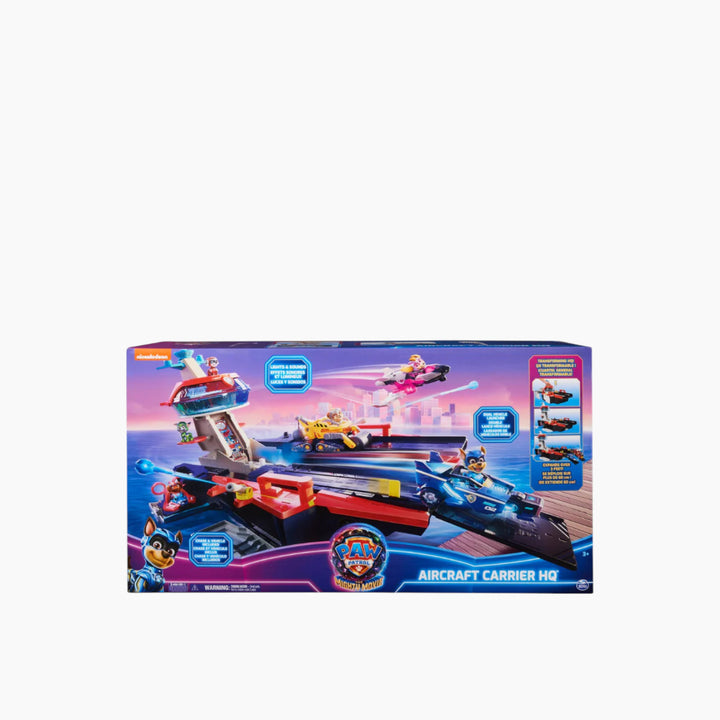 Spin Master Paw Patrol The Mighty Movie Aircraft Carrier Hq