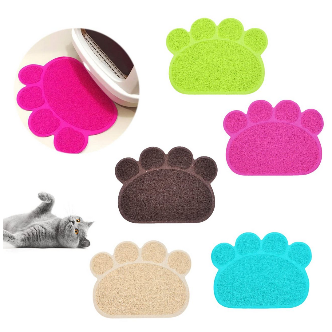 Village Care Paw Shaped Litter Box Mat Mat