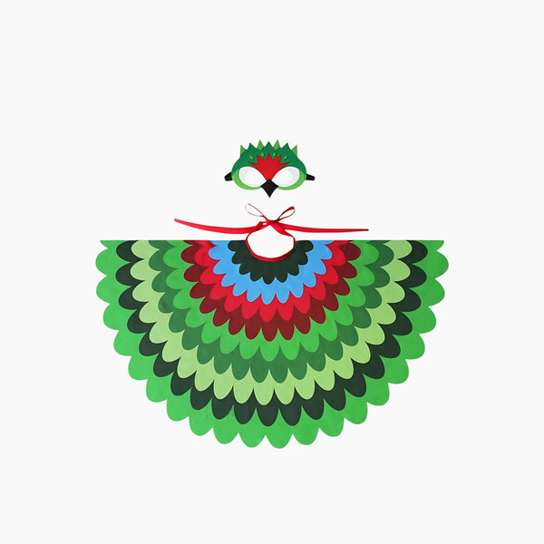 Peacock Mask and Cape Costume Set