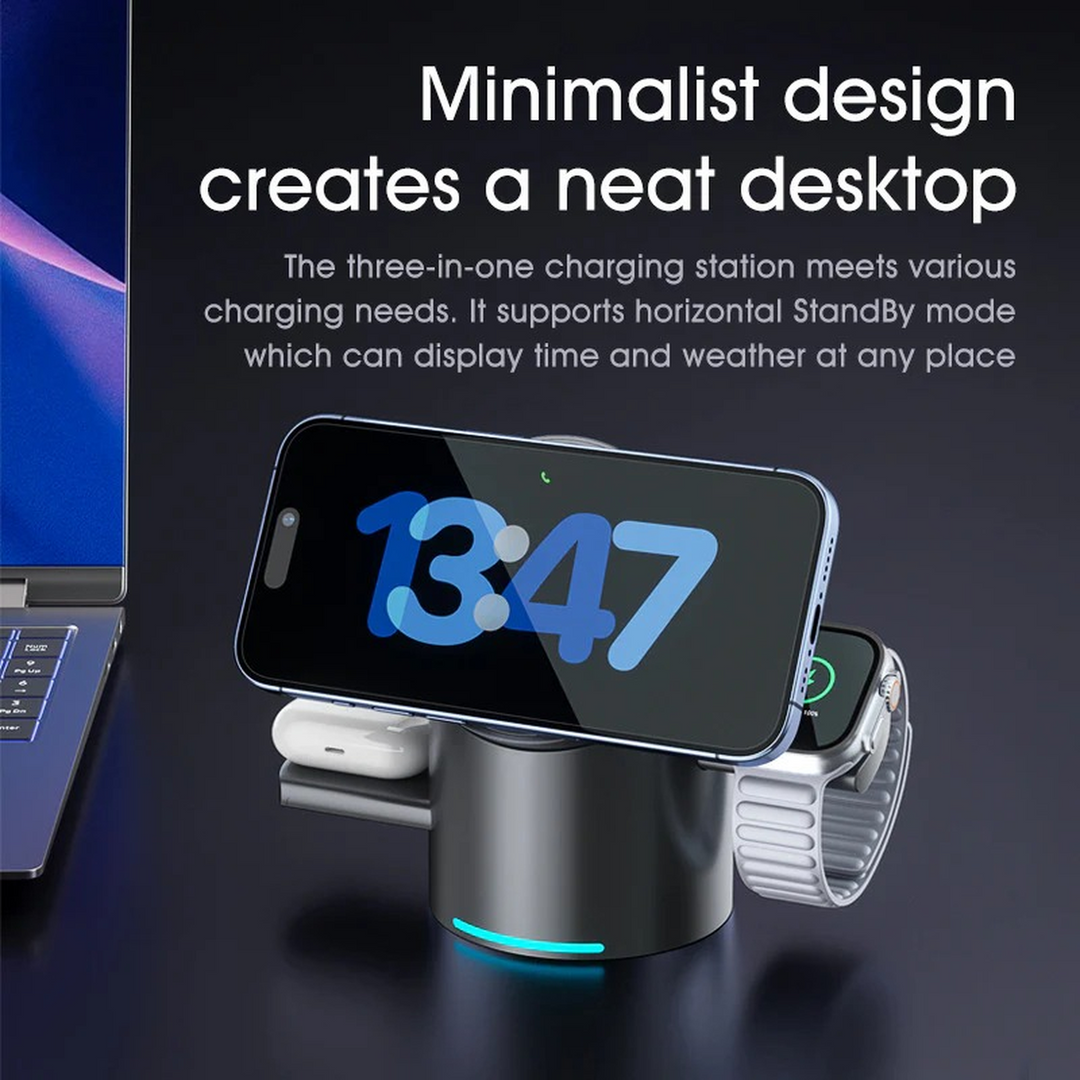 Phone Planet 3in1 Wireless Charger with 15W power output