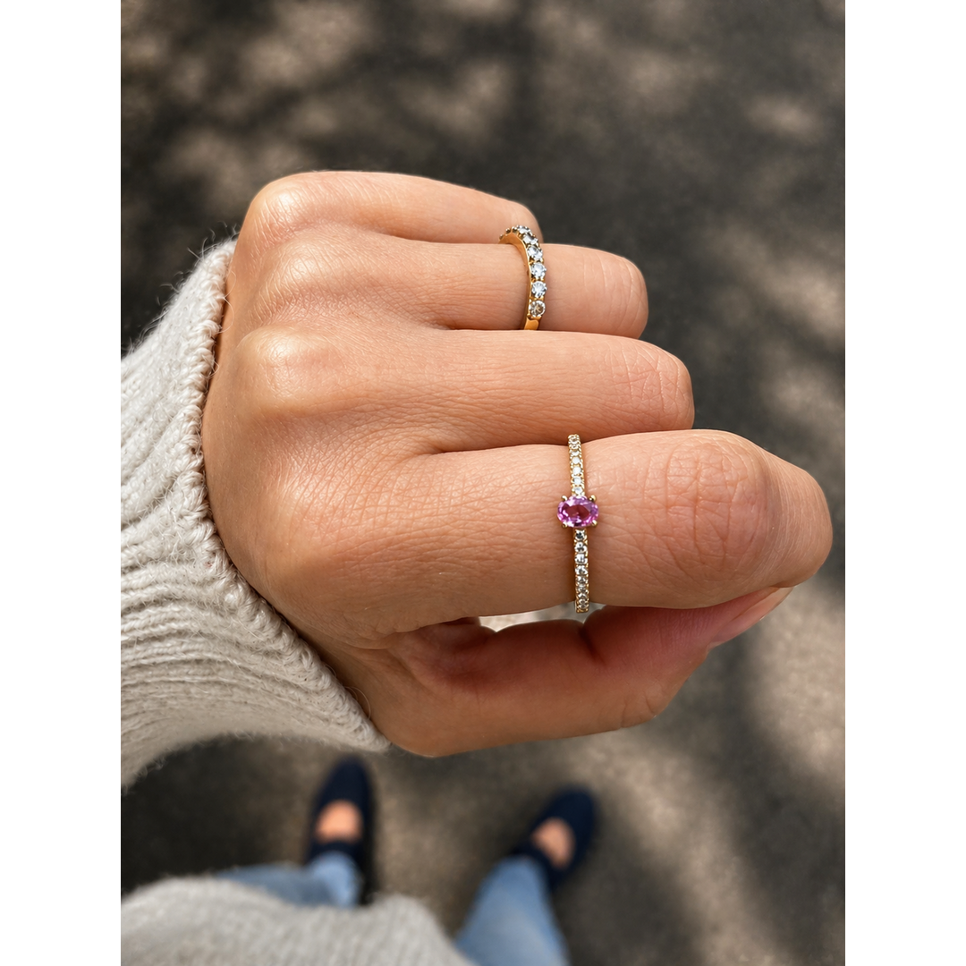 Layan Mubaidien Fine Jewellery Pink Solitaire Ring