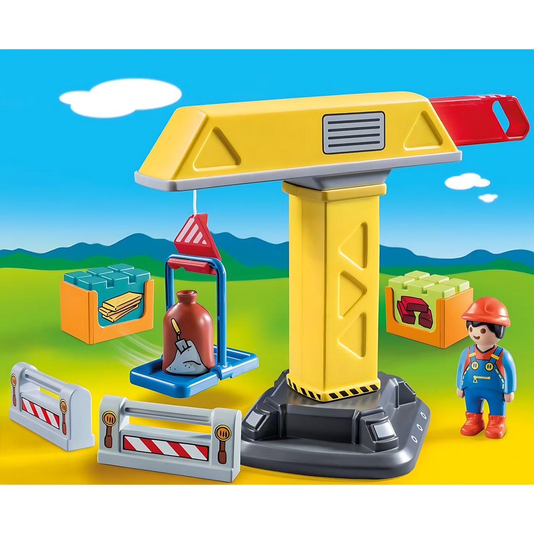 Playmobil 1.2.3 Construction Crane