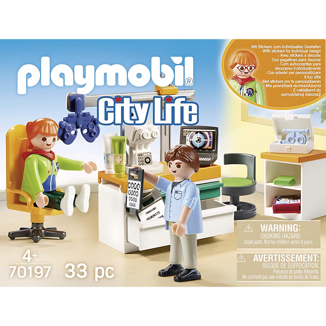 Playmobil Kids City Life Optician 33Pcs 18.7 X 14.2 X 7.2 Cm