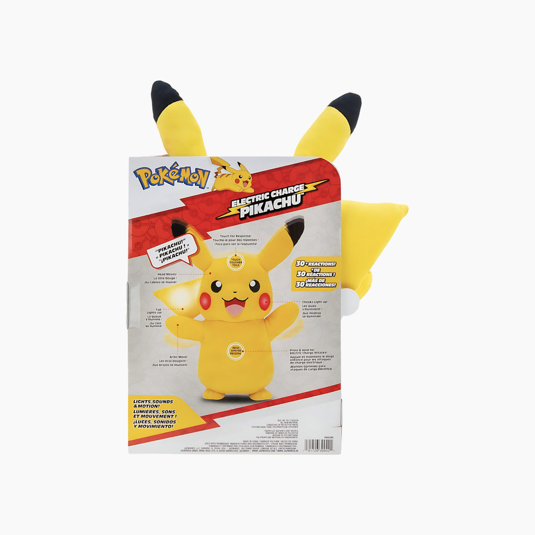Jazwares Pokemon- Feature Plush (Electric Charge Pikachu) - HUNA