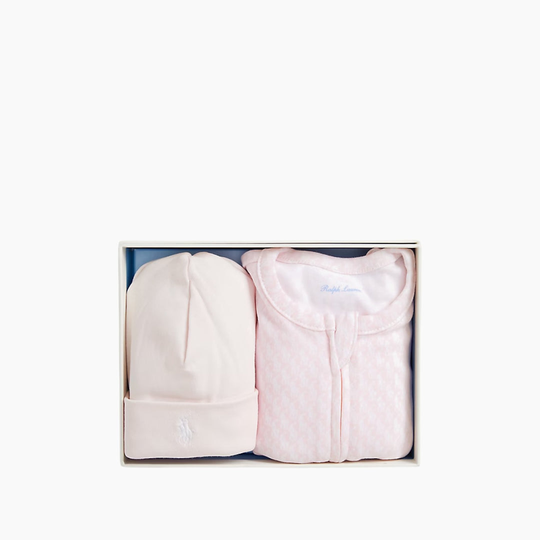 Polo Ralph Lauren Polo Pony Cotton Coverall &amp; Beanie Set