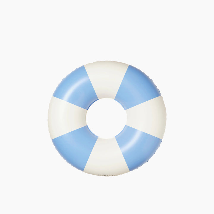 SunnyLife blue stripe inflatable pool ring