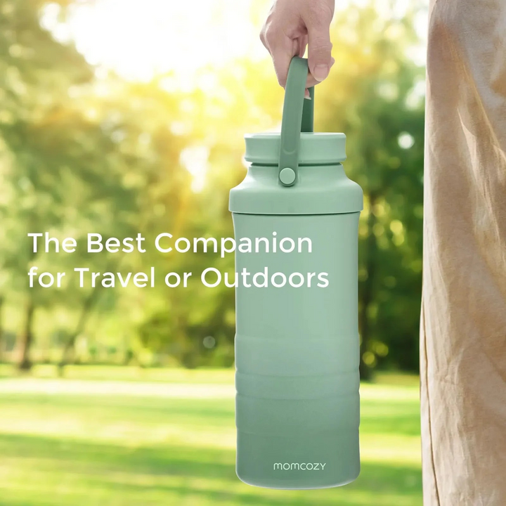 Momcozy 650 ML portable breast milk cooler in green