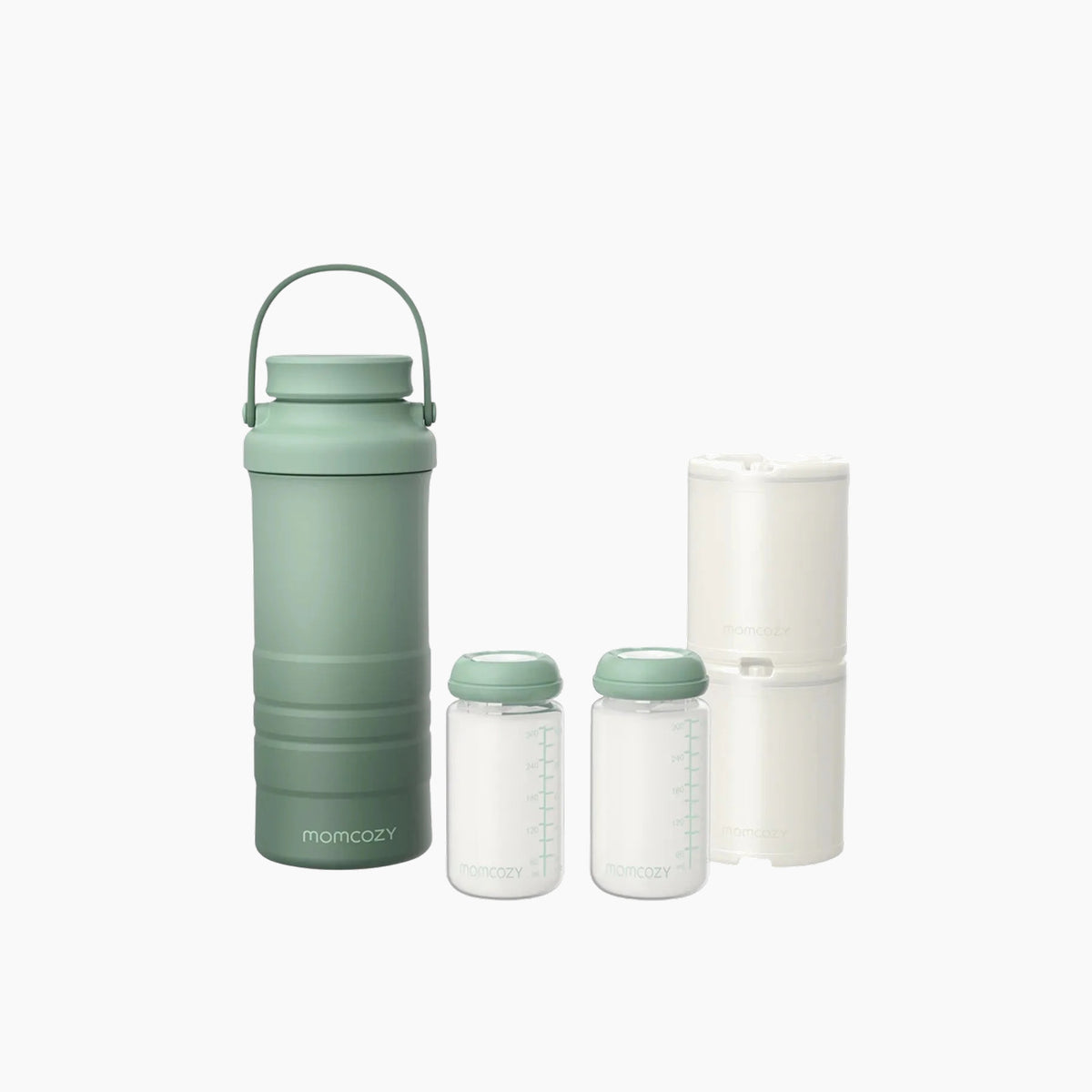 Momcozy 650 ML portable breast milk cooler in green