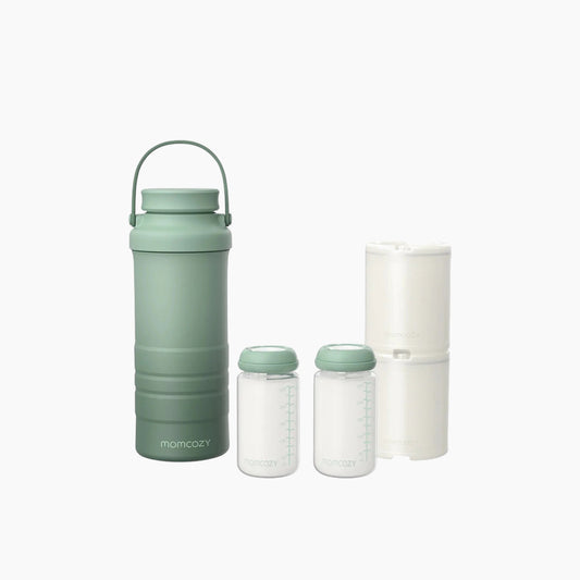 Momcozy Portable Breast Milk Cooler Green - 650 ML