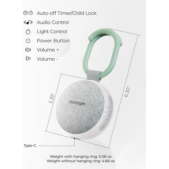 Momcozy portable sound machine with gentle light