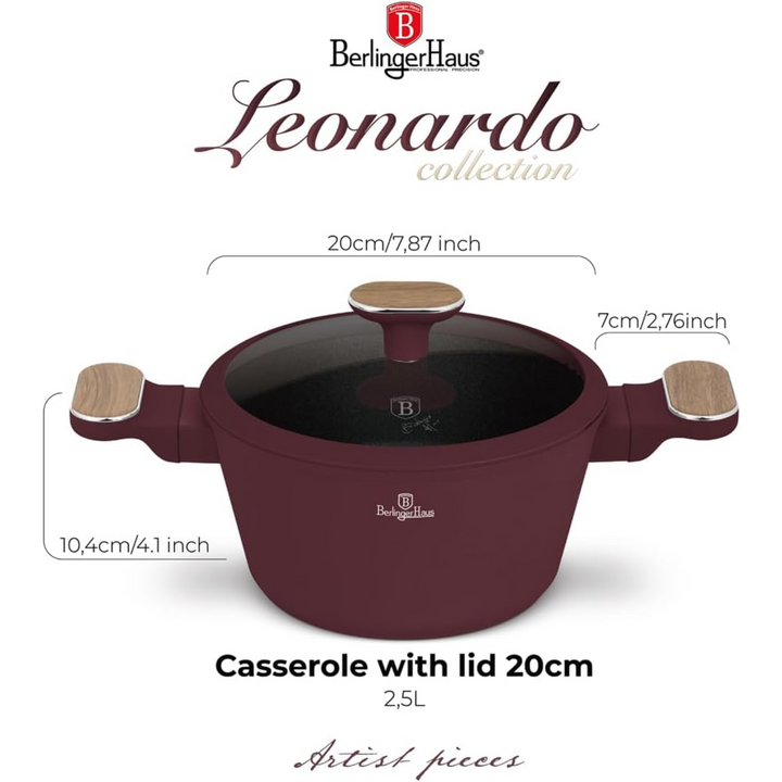 Berlinger Haus Pot with Lid, 28 cm - Leonardo Nordic