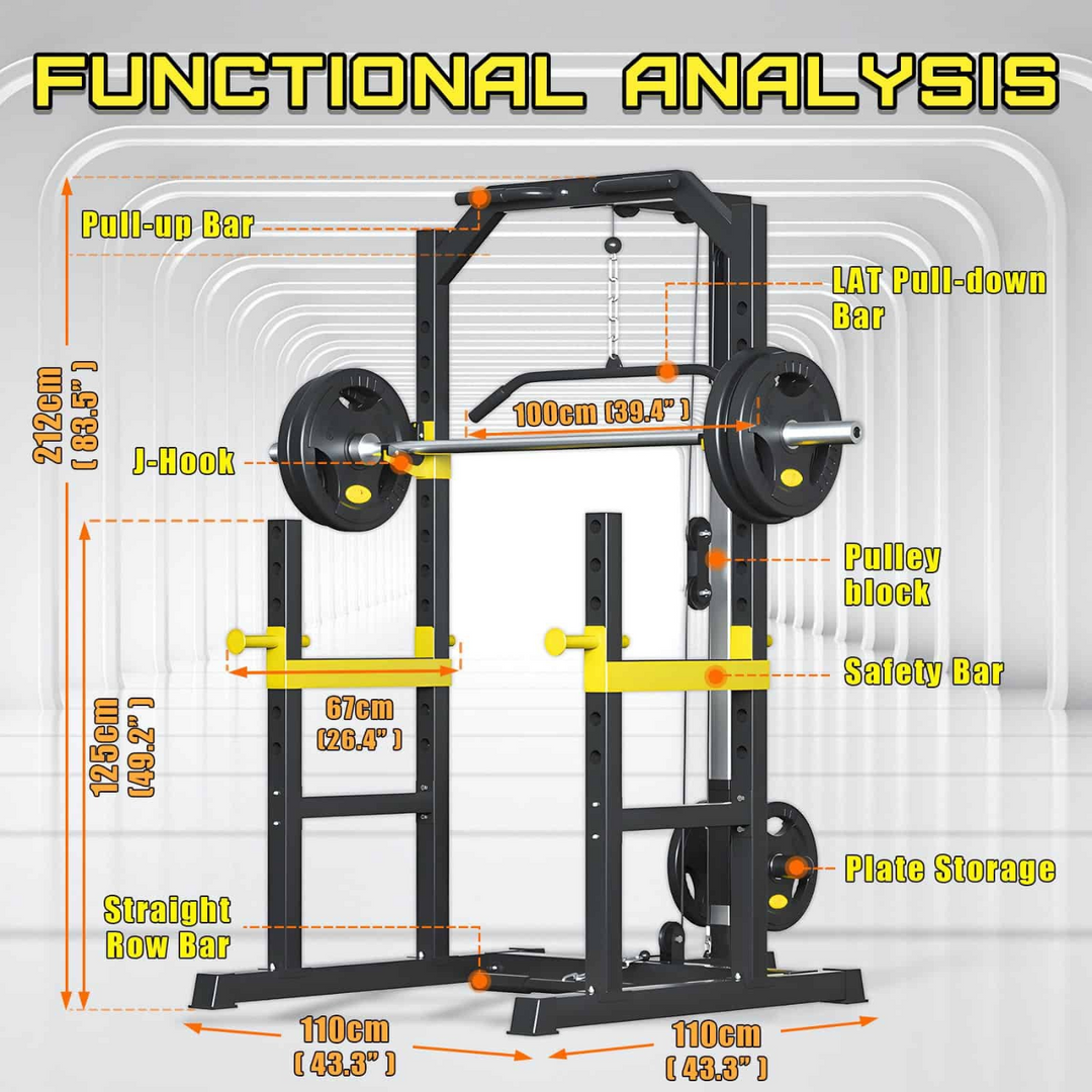 Strongway Power Cage with Lat Pulldown