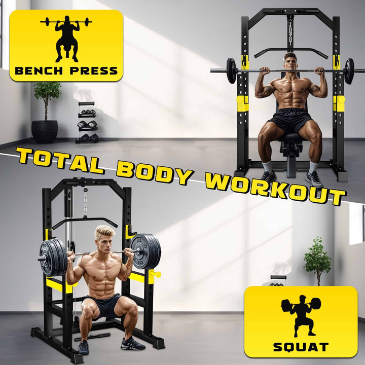 Strongway Power Cage with Lat Pulldown