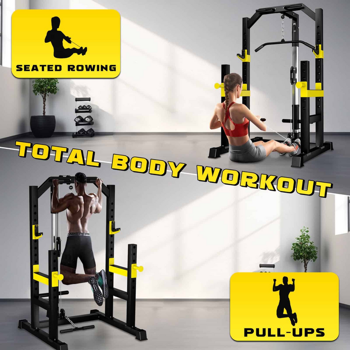 Strongway Power Cage with Lat Pulldown