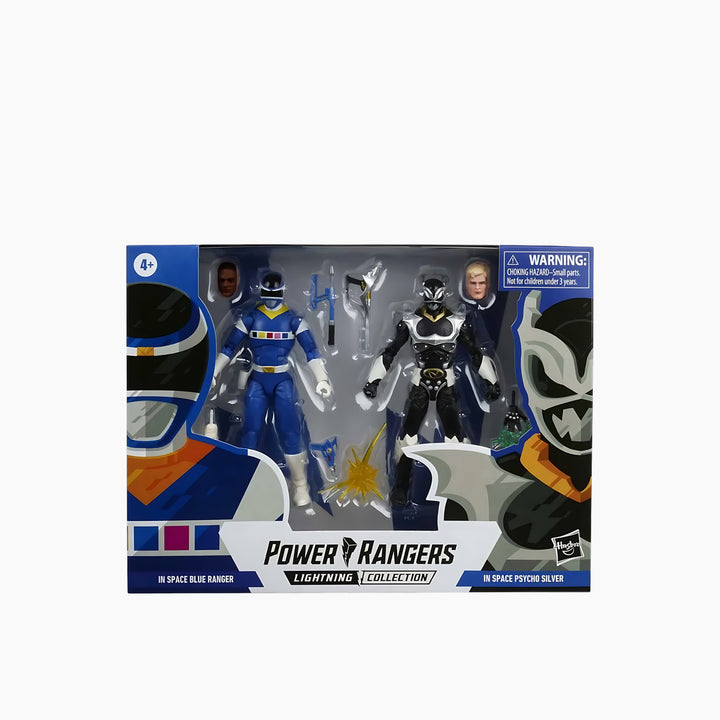 Hasbro Power Rangers Lightning Collection In Space Blue Ranger Vs. Silver Psycho Ranger 2-Pack Action Figures